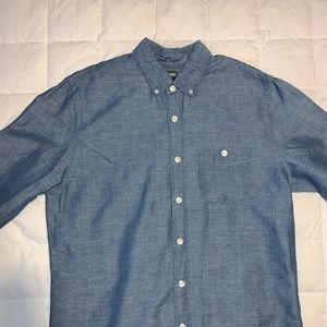 Todd Snyder Chambray Long Sleeve Shirt - Large